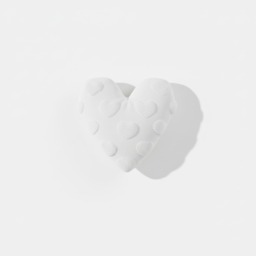 Heart Shaped Teddy Fleece Cushion Ultra Soft Plush Decorative Pillow White