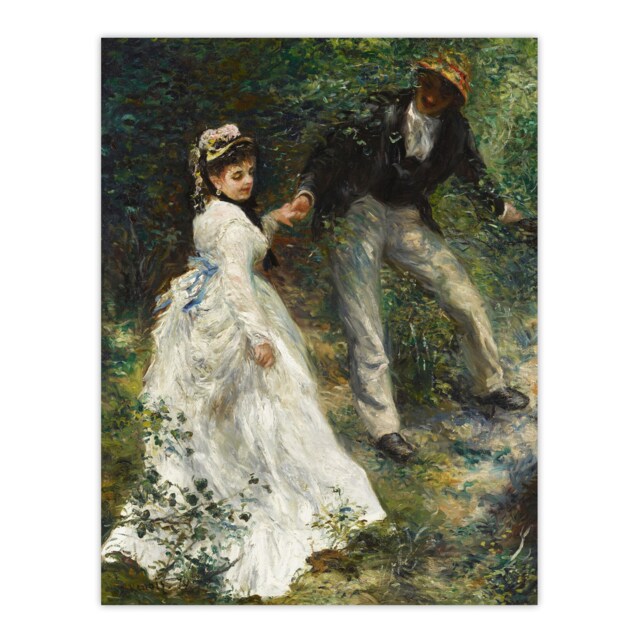 "The Promenade Couple Renoir Vintage Huge Wall Art Poster Print 24X32"""