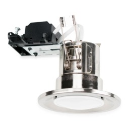 ValueLights 20 Pack Fire Rated Brushed Chrome Downlights Silver