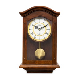 Acctim Thorncroft Pendulum Wall Clock Radio Controlled Hourly Westminster Chime Carved Dark Wood