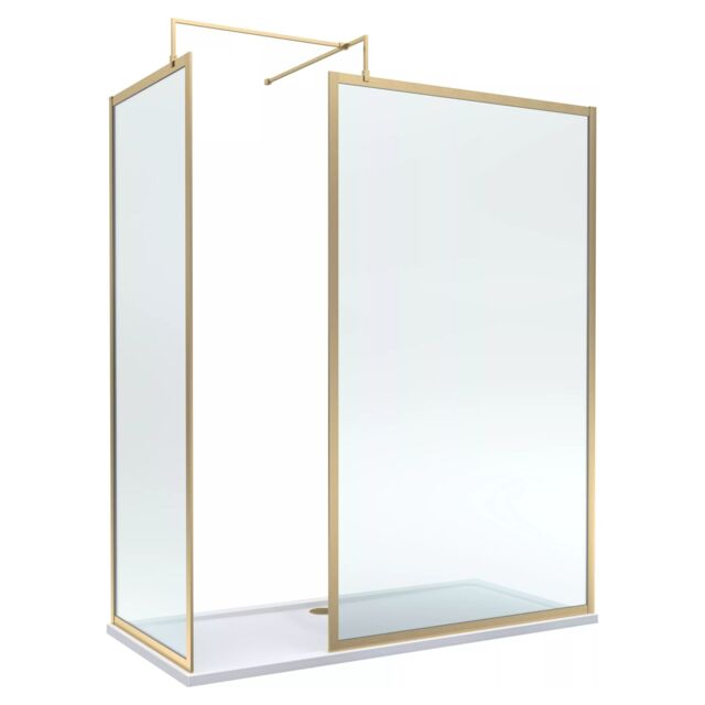 Balterley Contemporary Shower Frame Wetroom Screen and Tray Pack - Set A