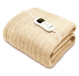 Dreamcatcher Electric Heated Fleece Blanket Throw 160x120cm - Cream