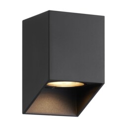 Nordlux Nico Outdoor Wall Light Black Aluminium Solar GU10 Sensor Weatherproof - Mains Powered, IP54 Black Black