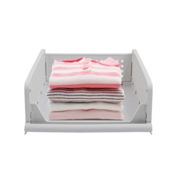 Living and Home Foldable Plastic Storage Drawer Basket 20L - Off White White 1