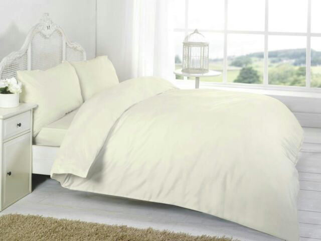 "Egyptian Cotton 12"" Fitted Sheet 200 Thread Count Light - Cream - King"