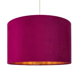 BHS Large Velvet Easy Fit Light Shade, Red Red Red 1