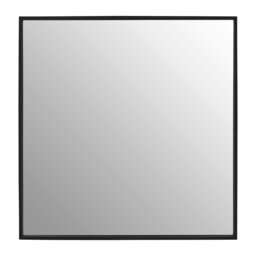 Orsina Contemporary Black Small Square Wall Mirror, Reflective Wall Mirror, Versatile Antique Mirror for home