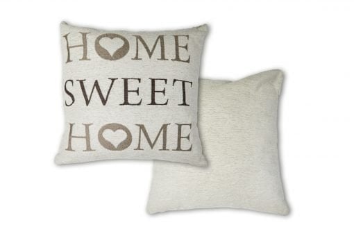 Home Sweet Home Cushion Cover in Beige Cream Cream