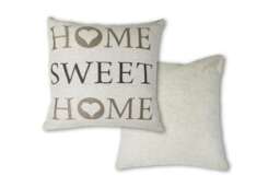 Home Sweet Home Cushion Cover in Beige Cream Cream