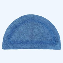 Homescapes Luxury Reversible Semi Circle Bath Mat - Cobalt Blue Cobalt Blue