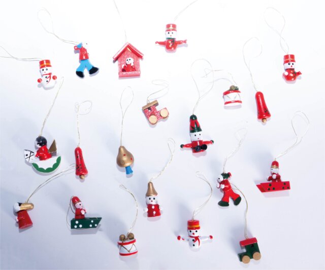 St Helens Wooden Hanging Decorations - 20 Pack
