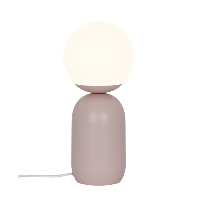 Nordlux Notti Indoor Table lamp Pink Metal E14 Hand Blown Glass - Mains Powered, IP20
