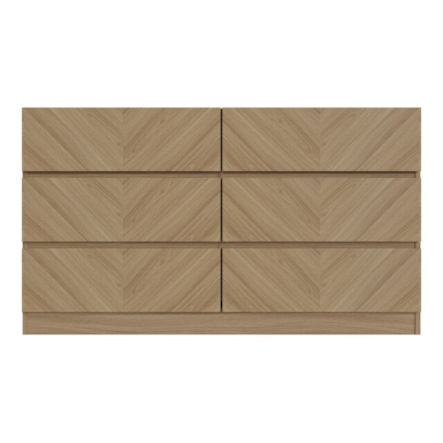Catania 6 Drawer Chest Brown Euro Oak