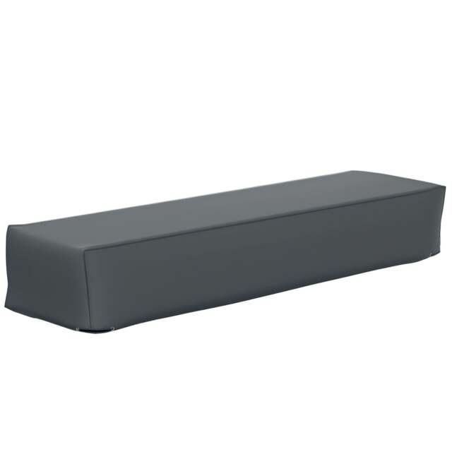 Outsunny 200x73x35cm Rectangular Furniture Cover for Rattan Lounge UV Protection Grey Grey 200cmx73cmx35cm