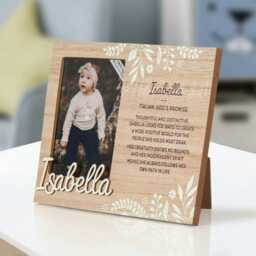 History & Heraldry Pre-Personalised Kids Wooden Picture Frame - Isabella