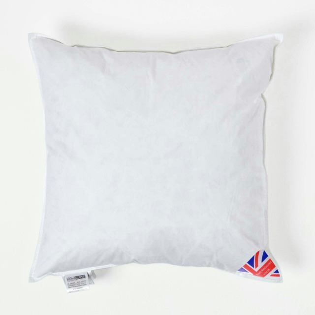 "Homescapes Luxury Duck Down Cushion Pad Insert Inner 55 x 55 cm (22 x 22 inches) White 55 x 55 cm (22 x 22"")"
