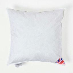 "Homescapes Luxury Duck Down Cushion Pad Insert Inner 55 x 55 cm (22 x 22 inches) White 55 x 55 cm (22 x 22"")"