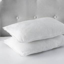 Hollowfibre 2 Pack Pillow Polycotton Cover White