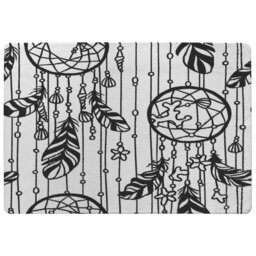 Black Contour Rug Multi