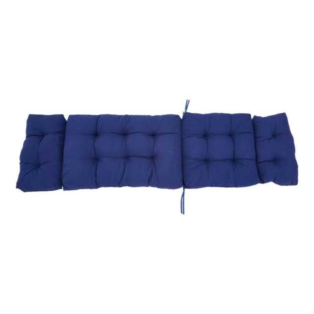 Living and Home Outdoor Thickened Lounger Cushion, 180x55cm, Navy Blue