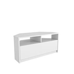 Decorotika Comero 100 cm Corner TV Unit for TVs up to 45 inches White One Size 1