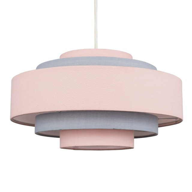ValueLights 3 Tone Pink 5 Tier Cylinder Ceiling Pendant Shade Pink