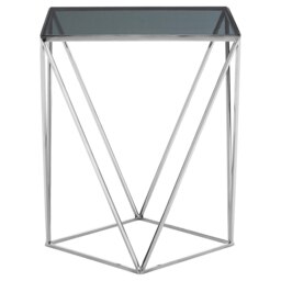 Shalimar Square Quadrilateral Side Table Silver
