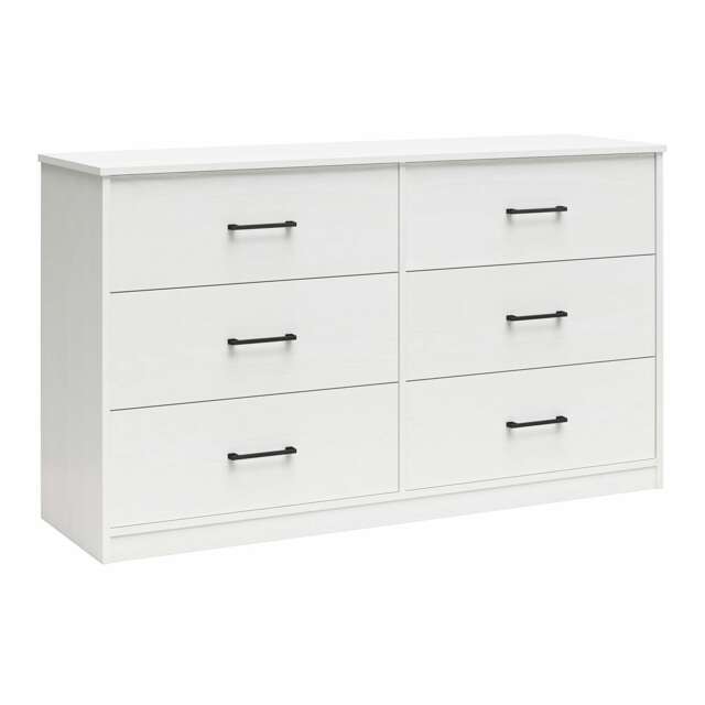BrEZ Build Pearce 6 DRW Dresser White White White One Size