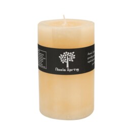 Nicola Spring Round Vanilla Pillar Candle - 110 Hours - Cream - Long-Lasting Vanilla Candle Home Fragrance Aromatherapy