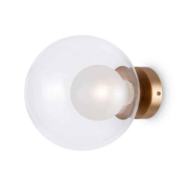 Basic Form Modern 20cm Globe Wall Lights Gold 1xG9 Glass Shade