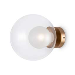 Basic Form Modern 20cm Globe Wall Lights Gold 1xG9 Glass Shade