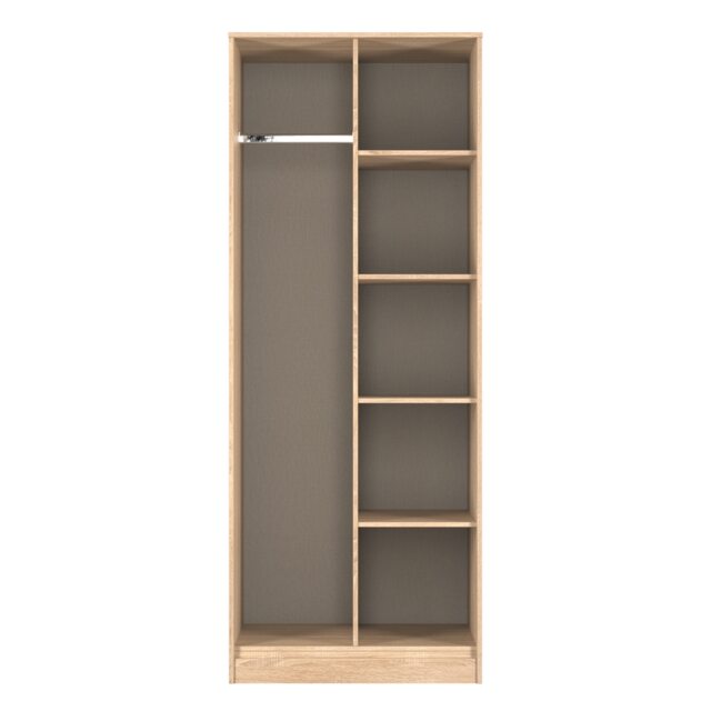 Metro Tall Open Wardrobe in Bardolino Oak (Ready Assembled) Brown Bardolino Oak