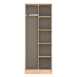 Metro Tall Open Wardrobe in Bardolino Oak (Ready Assembled) Brown Bardolino Oak