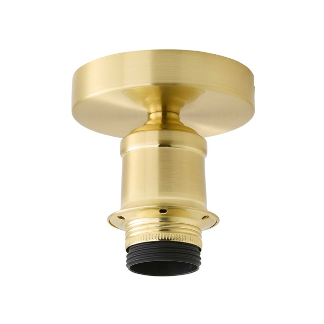 ValueLights Shaw Brushed Gold Flush Ceiling Pendant Lamp holder Gold