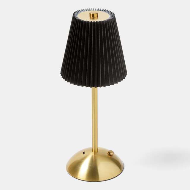 OHS Pleated Bedside Lamp LED Rechargeable Cordless Night Light