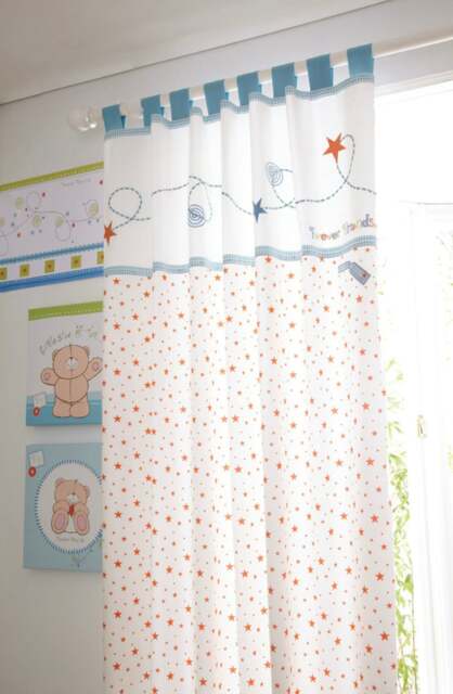Forever Friends Tab Top Curtain Pair - Blue