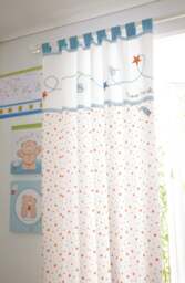 Forever Friends Tab Top Curtain Pair - Blue