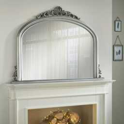Richmond Overmantle Mirror Silver H 91cm x L 122cm x W 5cm 1