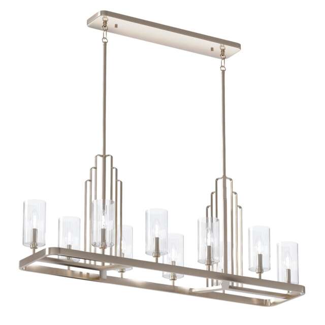 Kichler Kimrose Bar Pendant Ceiling Light Polished Nickel