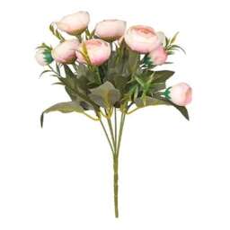Pastel Pink Ranunculus Bush Artificial Flower Decoration 30cm