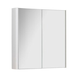 600mm 2 Door Bathroom Mirror Cabinet- White Gloss- (Choice) White White 1