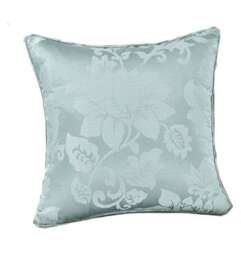 Soft Luxury Jacquard Floral Cushion - 43cm x 43cm Grey Silver