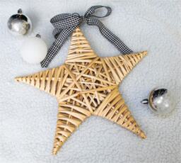 St Helens Natural Wicker Christmas Star Willow Decoration