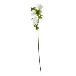 Hill Interiors Snowball Viburnum Artificial Flower Spray - Cream - 77cm