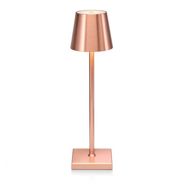 Auraglow Rechargeable Cordless LED Colour Changing Table Lamp - MAYFAIR Copper