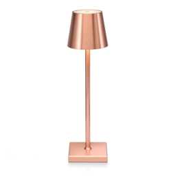 Auraglow Rechargeable Cordless LED Colour Changing Table Lamp - MAYFAIR Copper