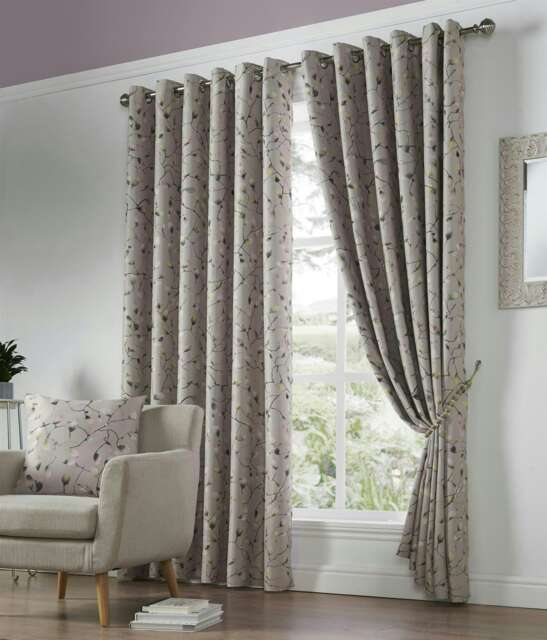 Blossom Bud Eyelet Blockout Curtains - Pink - 167 cm x 229 cm