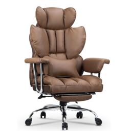 Rattantree Ergonomic High Back Leather Office Chair with Footrest