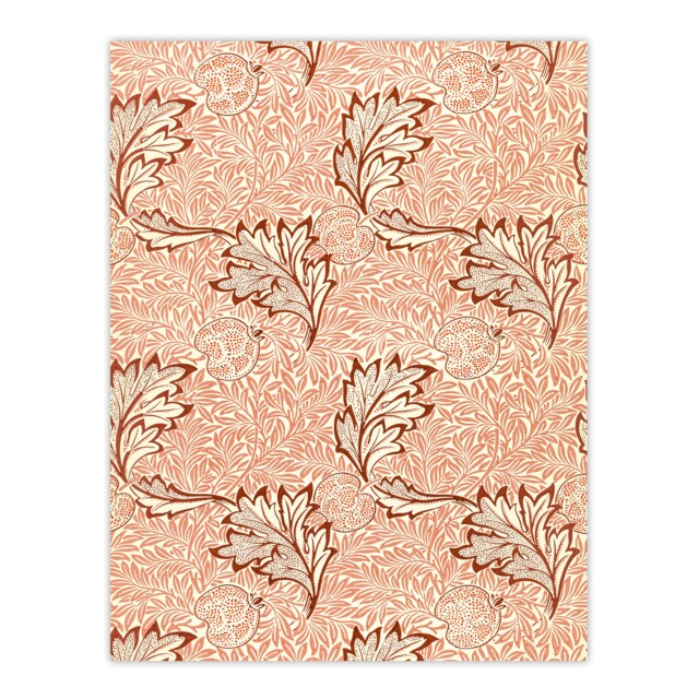 "Apple and Leaves Pattern Vintage Wall Art Print William Morris 24x32"""