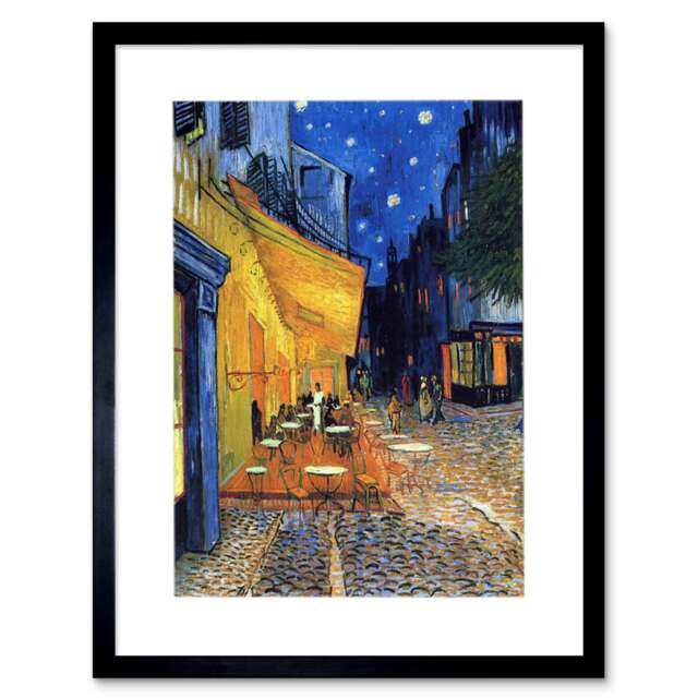 Vincent Van Gogh Cafe Terrace Night Place Du Forum Arles 1888 Framed Wall Art Print